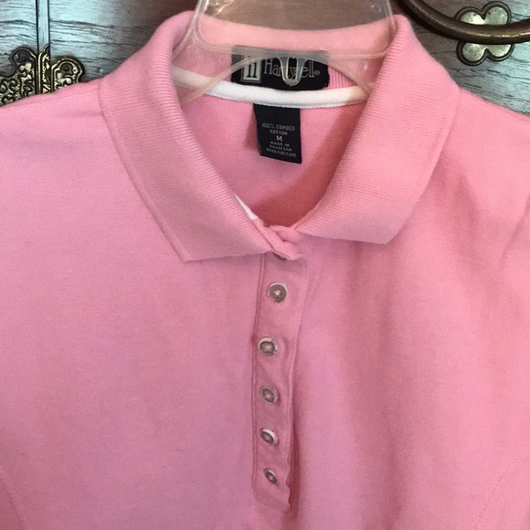 Women’s Pink Cotton Polo Shirt Size M Hartnell - Picture 8 of 8